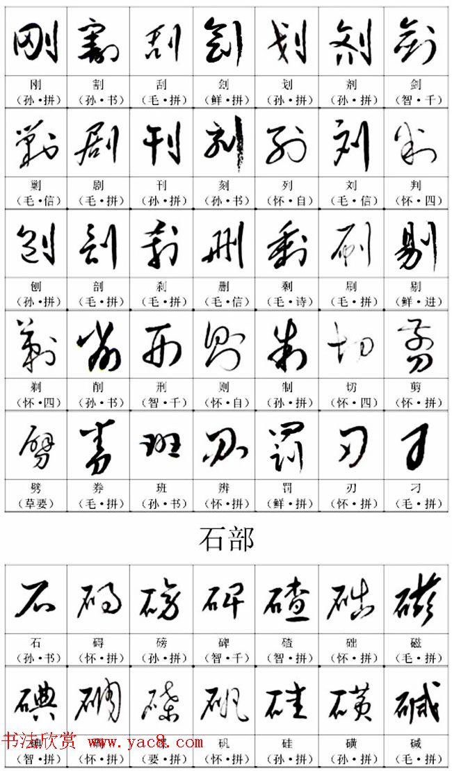 书法教材名帖名家草书字帖范字11