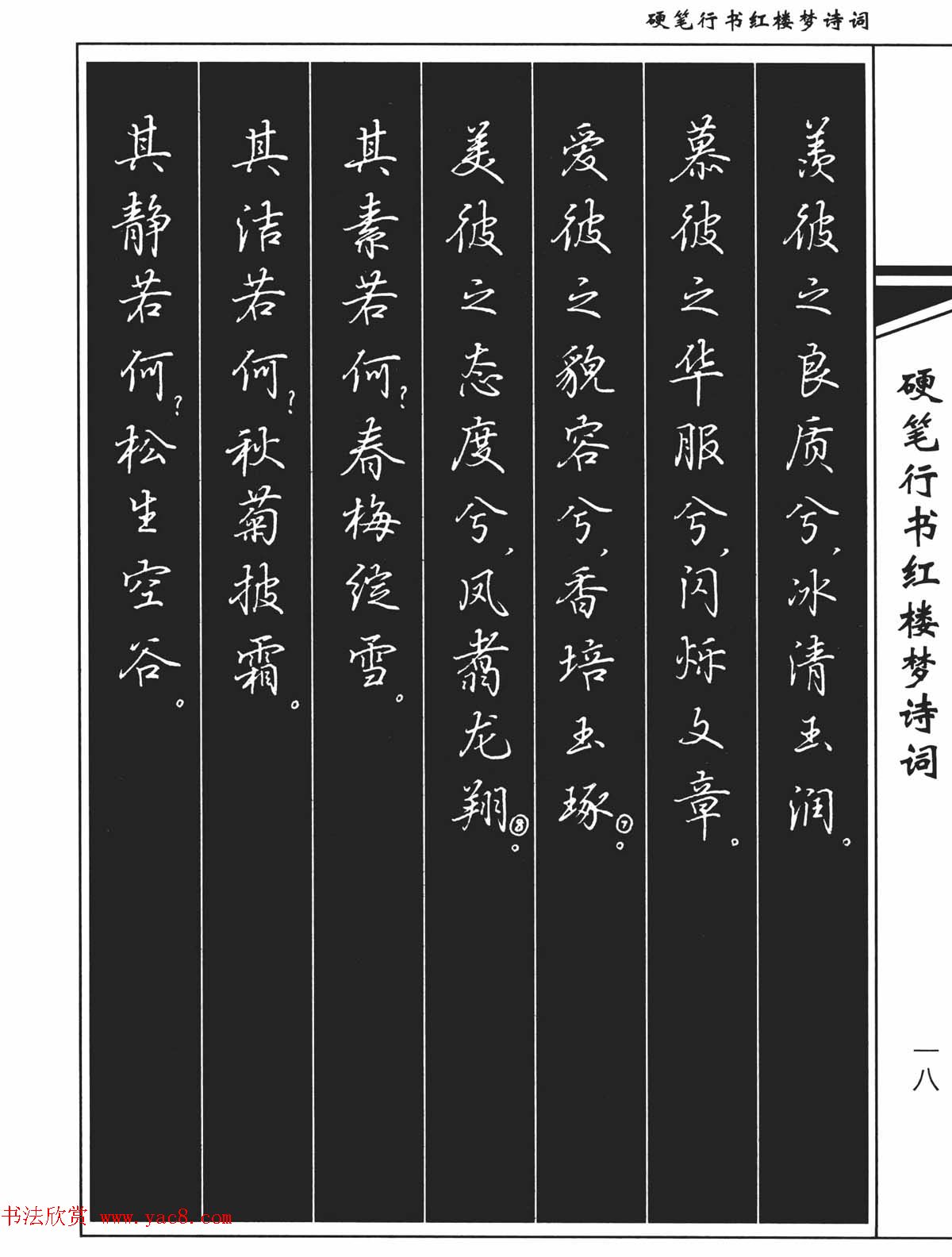 吴玉生钢笔字帖欣赏《硬笔行书红楼梦诗词》 - 第3页 钢笔字帖书法欣赏