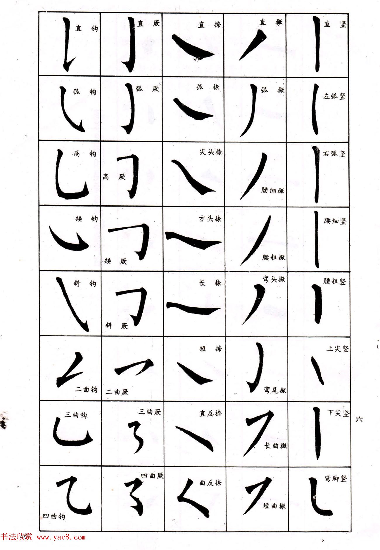 中小学生书法教材楷书入门永字八法字帖14