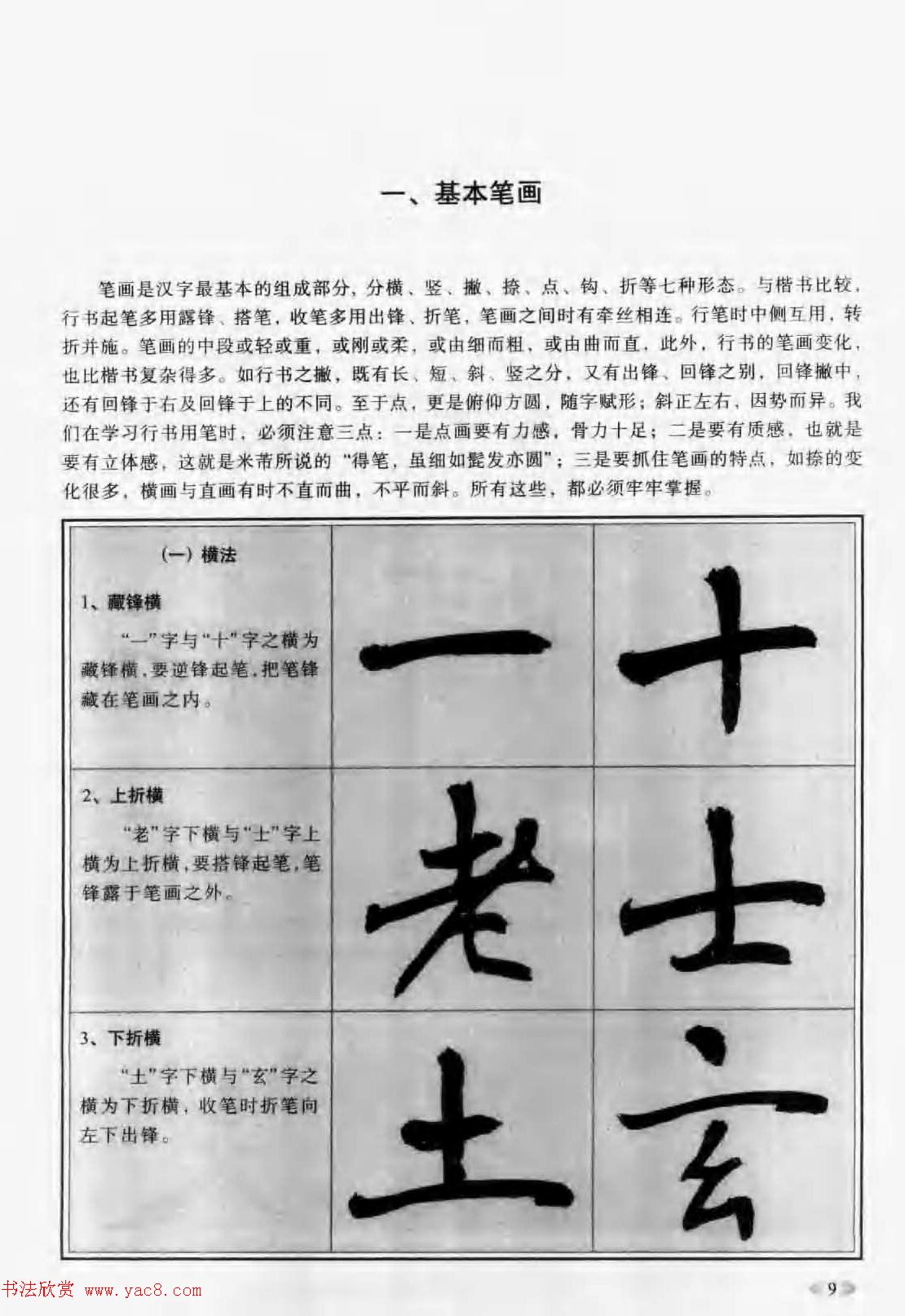 毛笔字帖教程《行书入门大字谱》