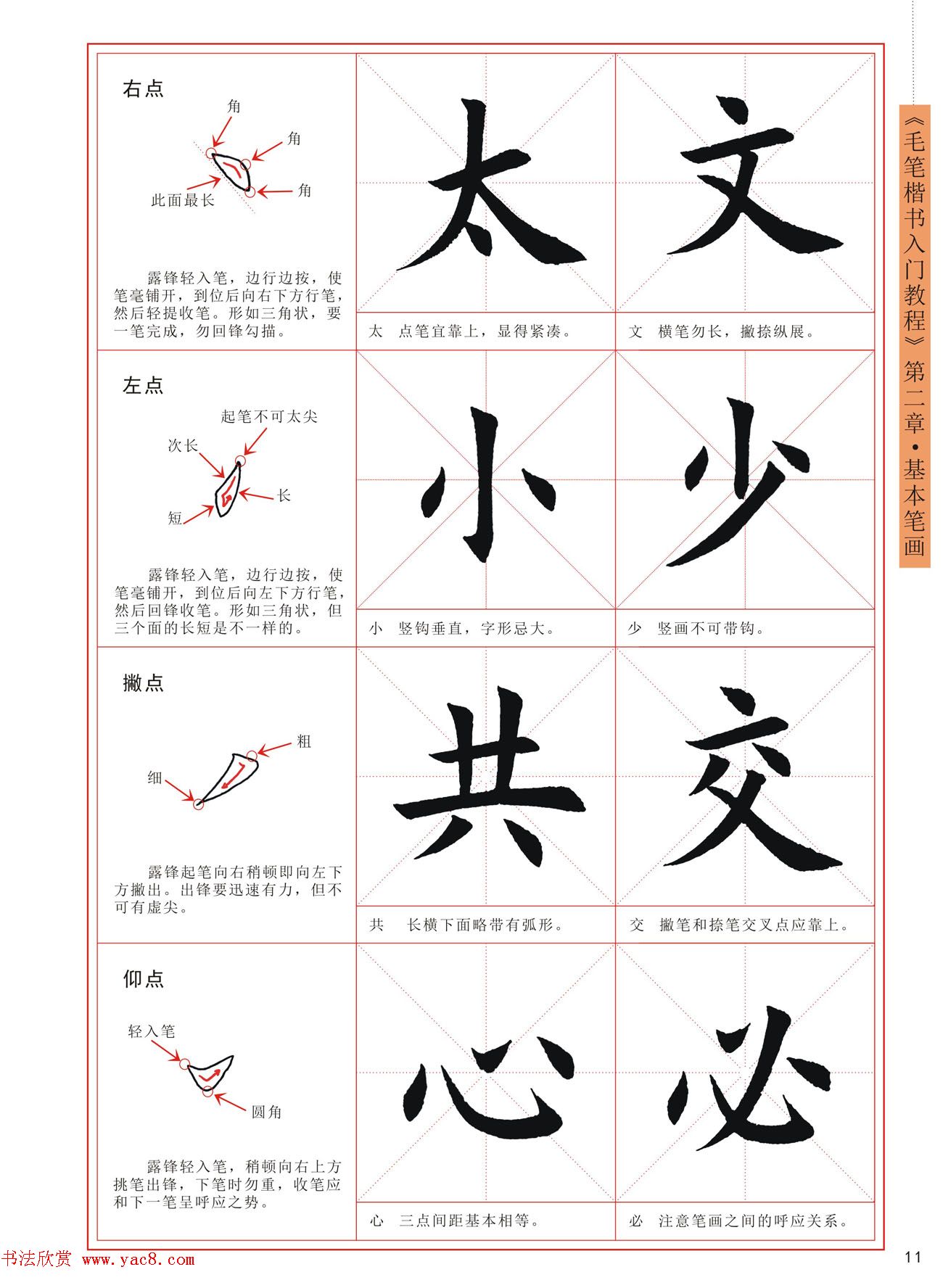 王丙申高清书法字帖《毛笔楷书入门教程》(4)