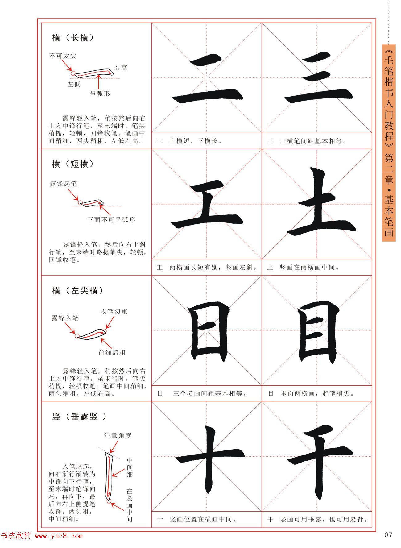 王丙申高清书法字帖《毛笔楷书入门教程》(3)