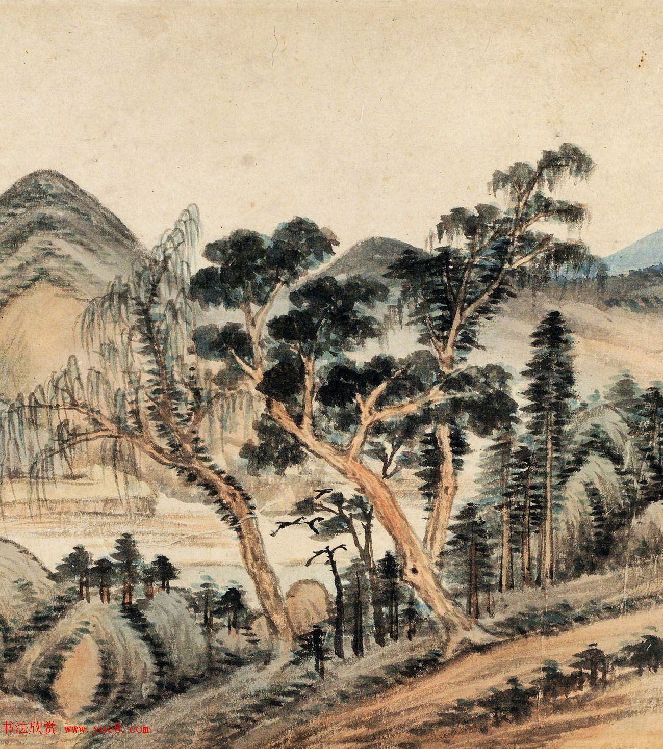 董其昌晚年书画精品《仿黄公望富春大岭图》