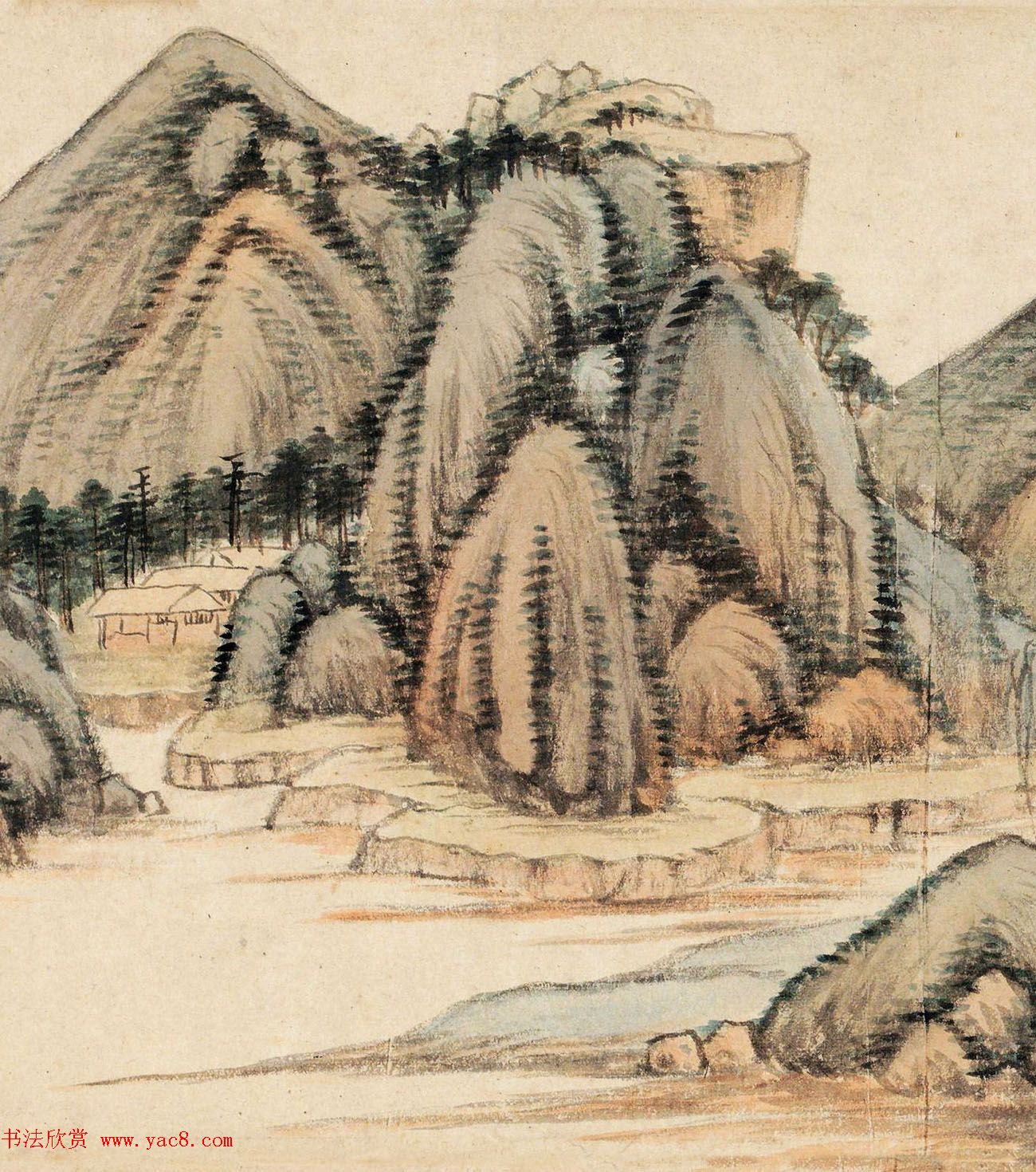 董其昌晚年书画精品《仿黄公望富春大岭图》