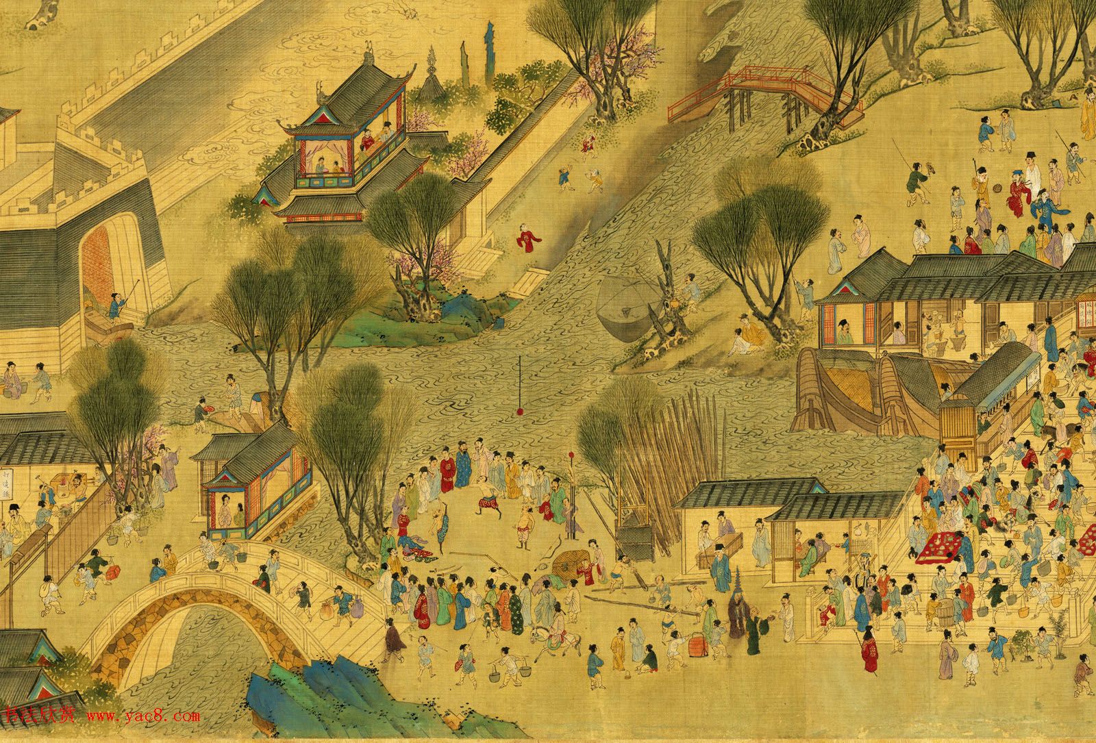 明代仇英绘画欣赏《清明上河图》(2)