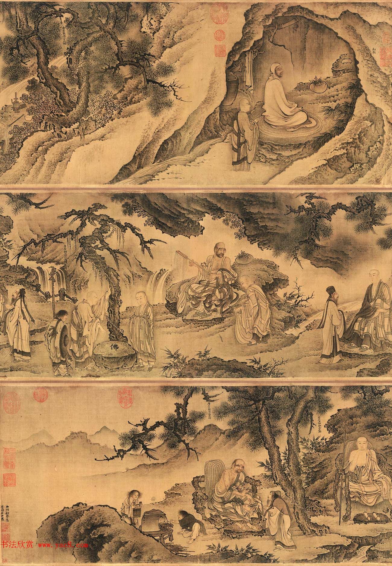 戴进工笔人物画赏析《达摩六代祖师图》 - 第3页 _传世字画_书法欣赏