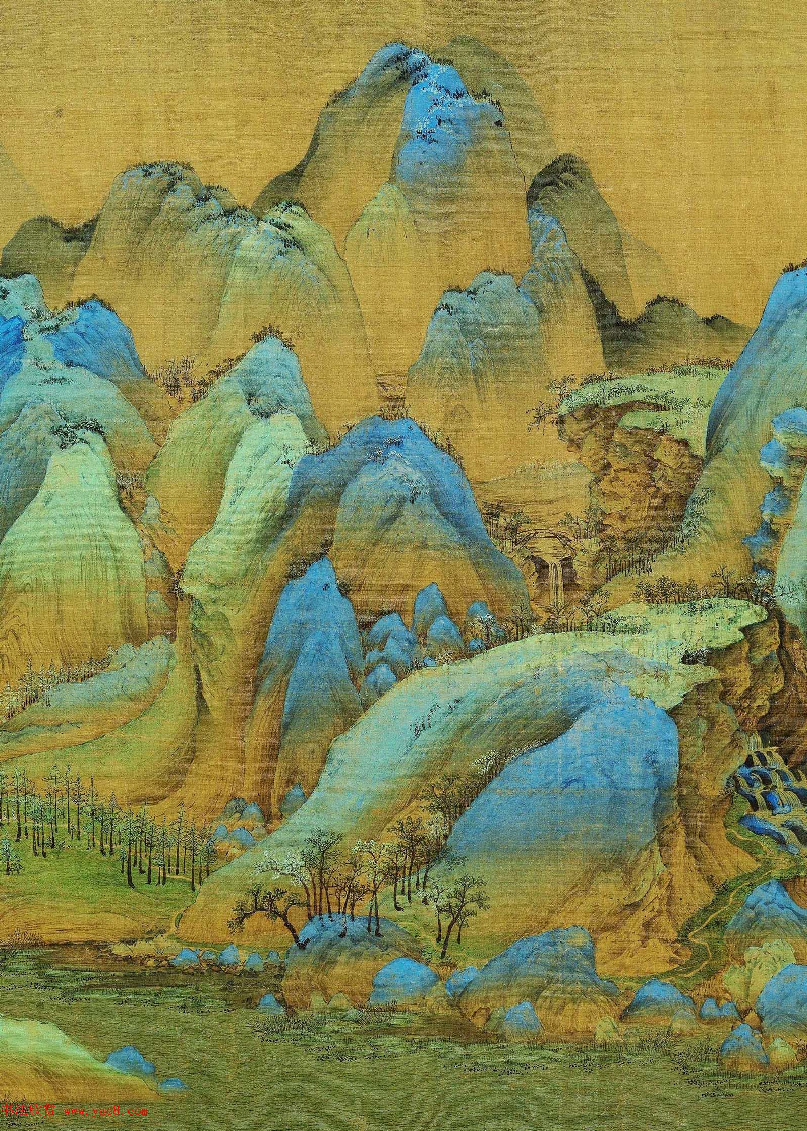 北宋王希孟传世名画《千里江山图》 - 第2页 _传世字画_书法欣赏