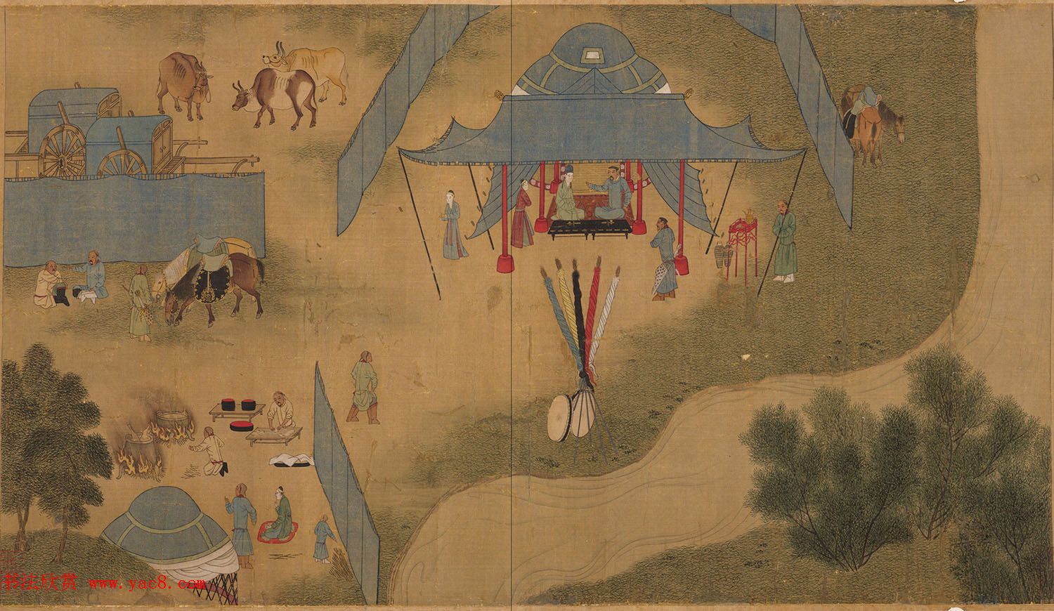 宋人字画:楷书胡笳十八拍+文姬归汉图 宋人字画:楷书胡笳十八拍+文姬归汉图