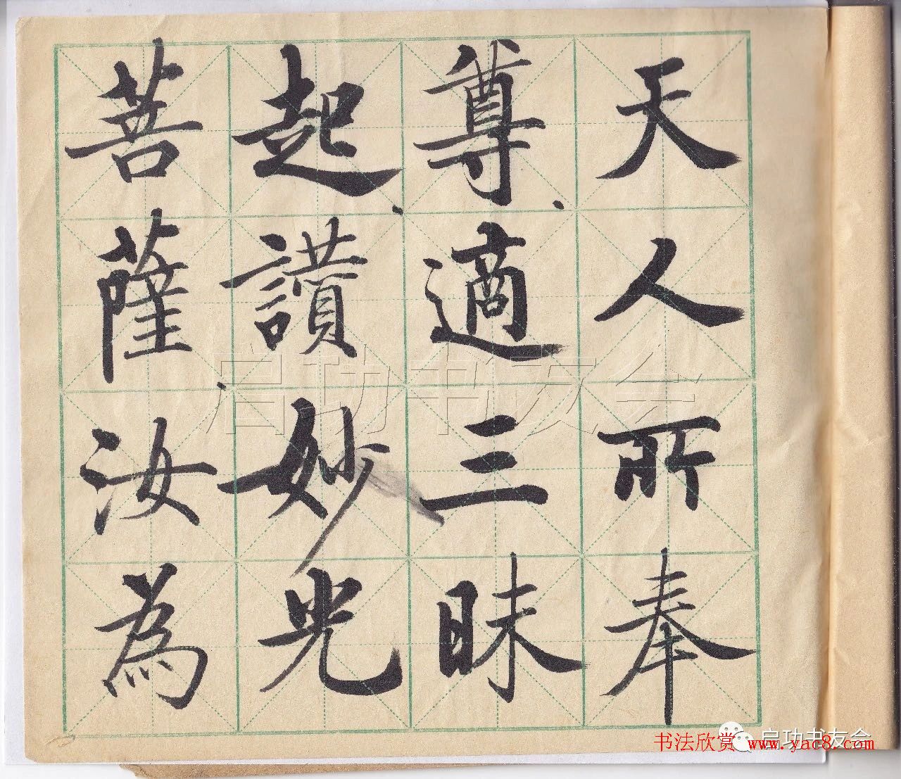 启功先生临唐人写经