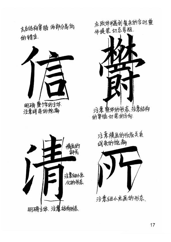 欧阳询楷书《九成宫醴泉铭》教学手稿