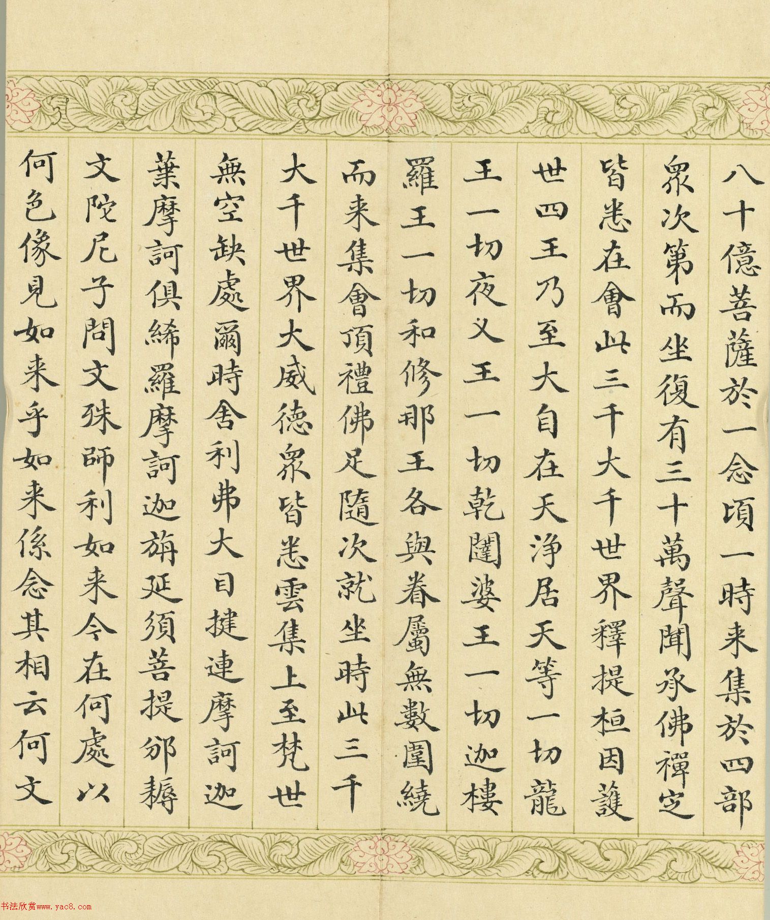 索绰络·德保楷书《佛说如来智印经》册