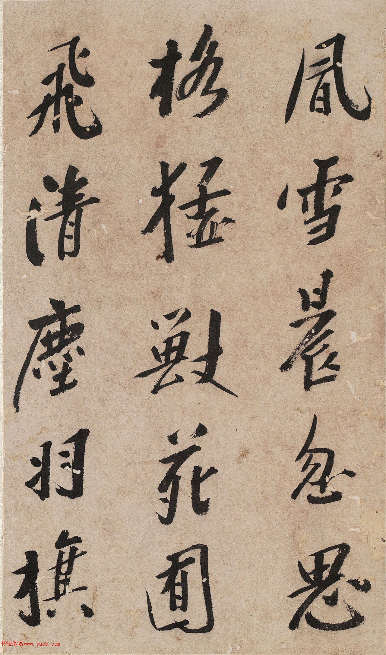 朱耷行草书《杜工部赠汝阳郡王诗》册