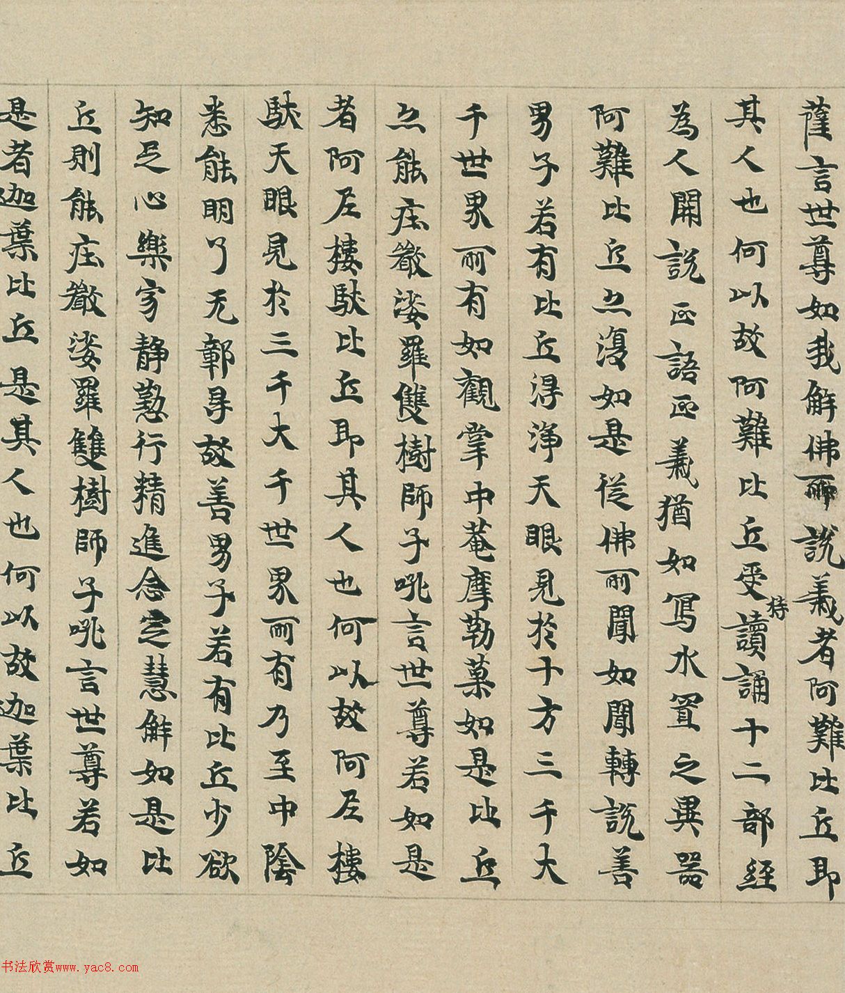 隋代楷书《大般涅盤经卷第卅》