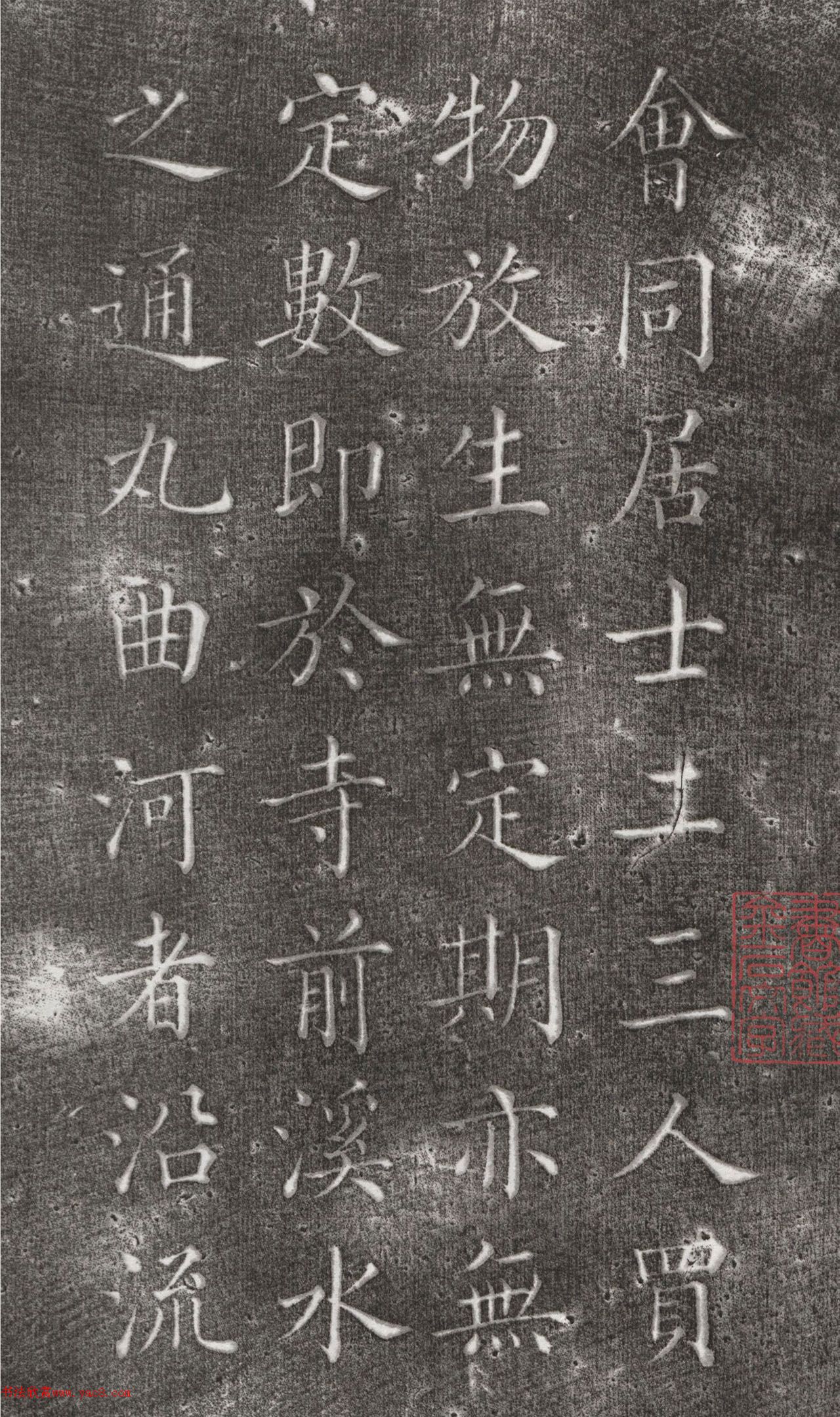 戚士彦楷书东塔讲寺放生碑记