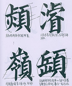 颜真卿楷书《勤礼碑》教学手稿 颜真卿楷书《勤礼碑》教学手稿