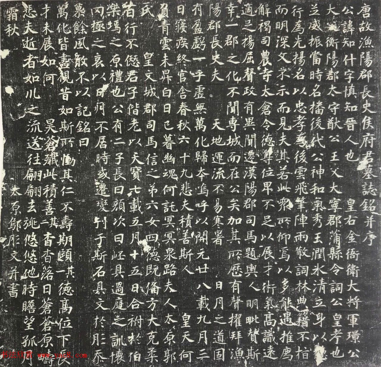 唐代邬肜楷书《侯知什墓志》