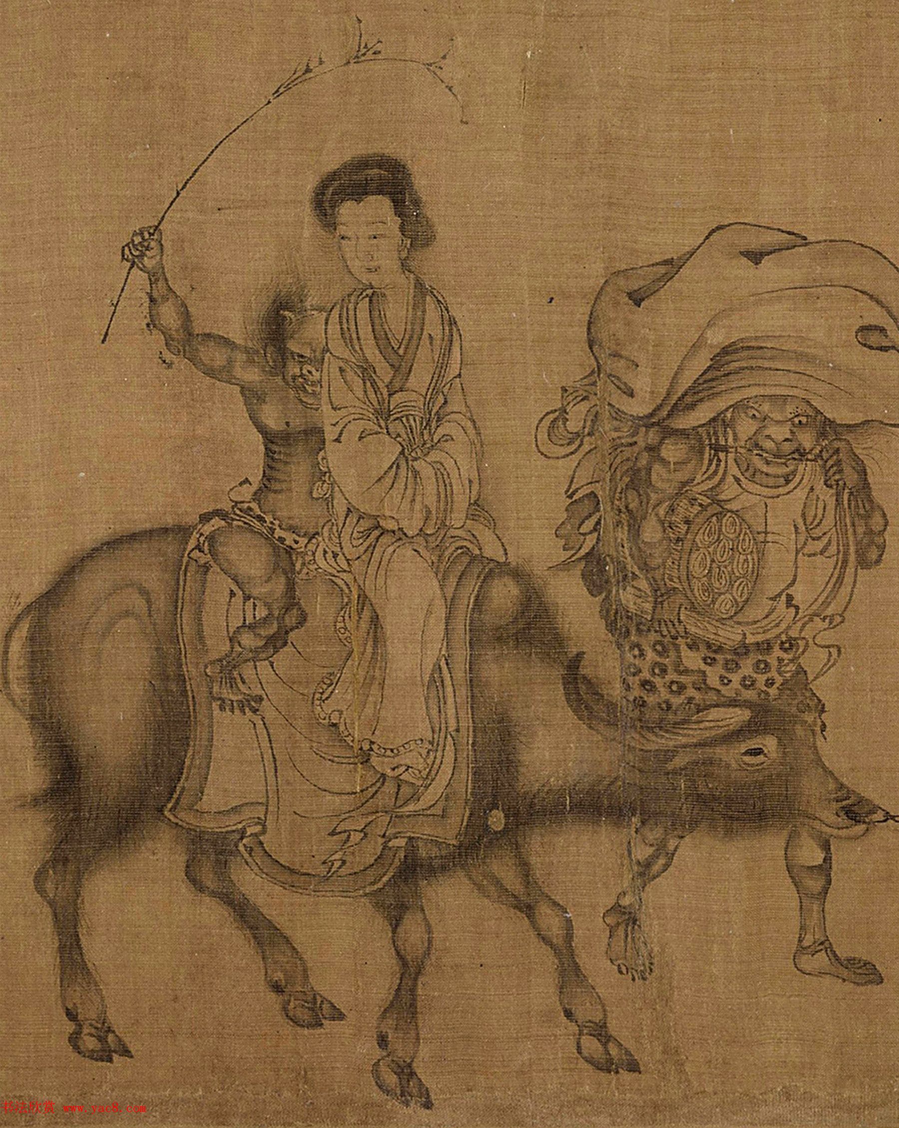 颜庚《钟馗嫁妹图》和《钟馗雨夜出游图》